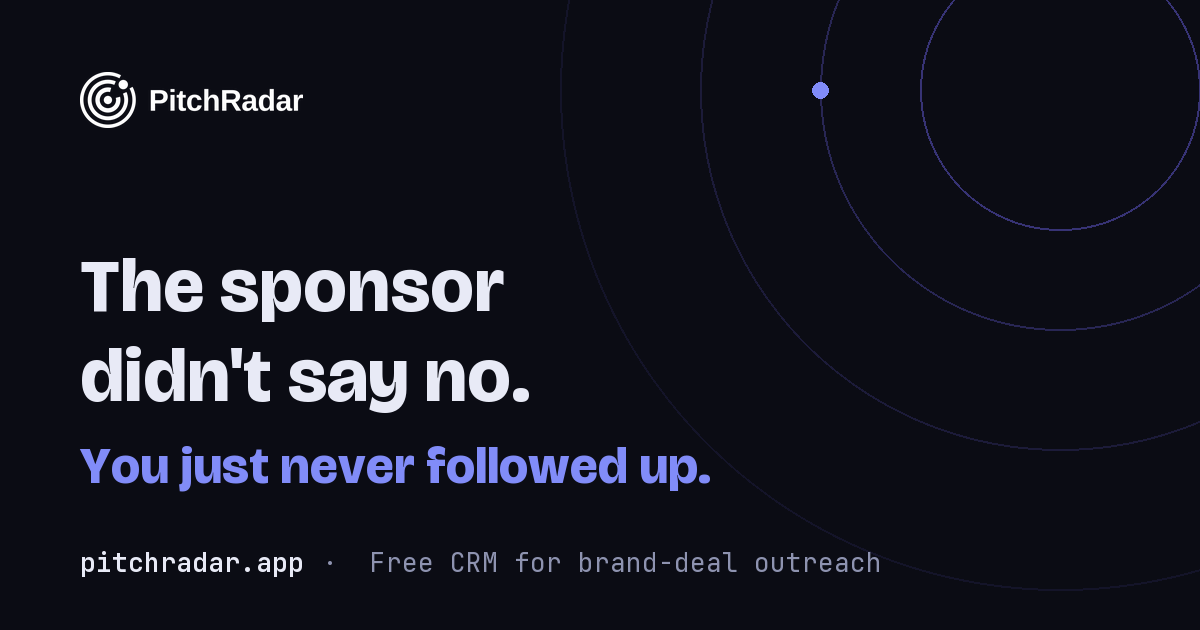 PitchRadar — 官网预览图